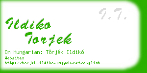 ildiko torjek business card